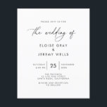 Modern Wedding Invitation  Flyer<br><div class="desc">This modern wedding card has a warm, minimalist design. The front features a lively script text above your first names and date. On the back, we've set the background as transparent, so that the colour of the paper will serve as the base colour. You can choose a colour for the...</div>