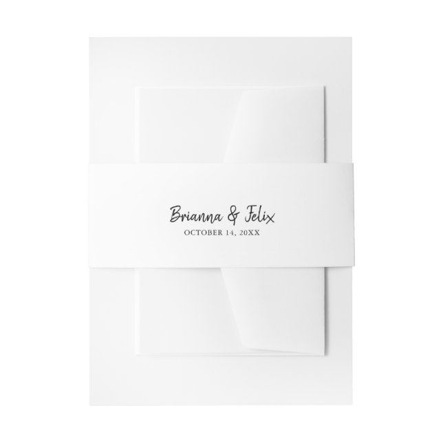 Modern Wedding Invitation Invitation Belly Band (Front Example)