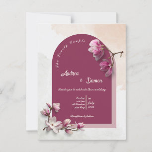 Modern Wedding invitation Postcard