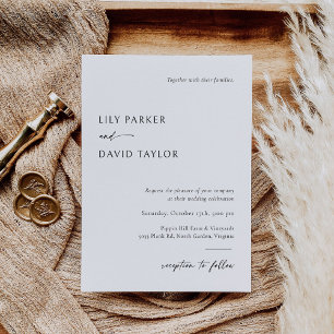 Modern Wedding Invitation Template with Photo