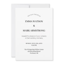 Modern Wedding Invitation Template with Photo