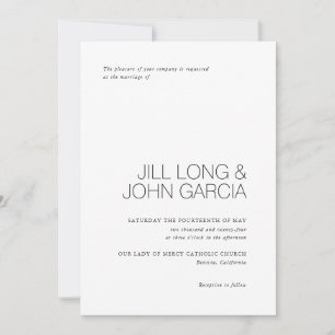 Modern Wedding Invitation With Minimal Design