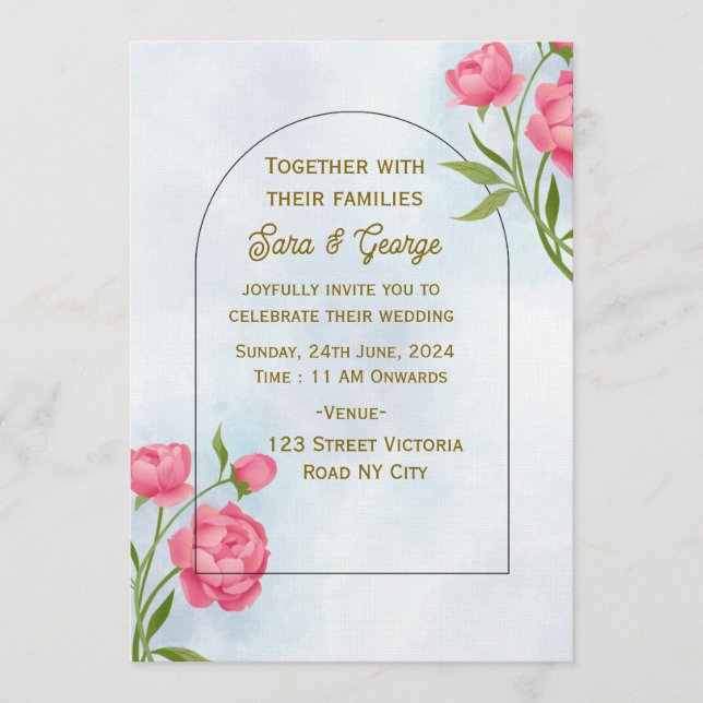 Modern Wedding Invitations  (Front)
