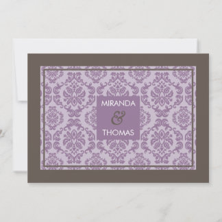 MODERN WEDDING INVITATIONS :: damask colours 7