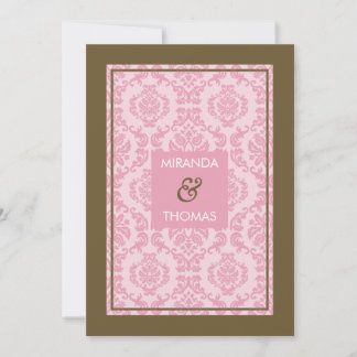 MODERN WEDDING INVITATIONS :: damask colours 9P