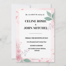 Modern Wedding Invitations,Minimalist Wedding