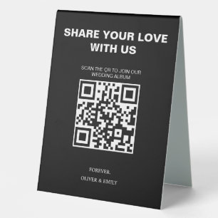 Modern Wedding Invitations with QR Code