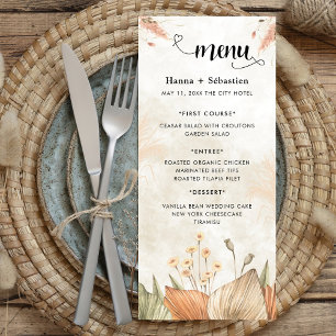 Modern  Wedding Menu