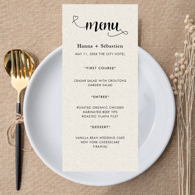 Modern  Wedding Menu (Creator Uploaded)