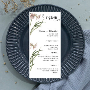 Modern  Wedding Menu