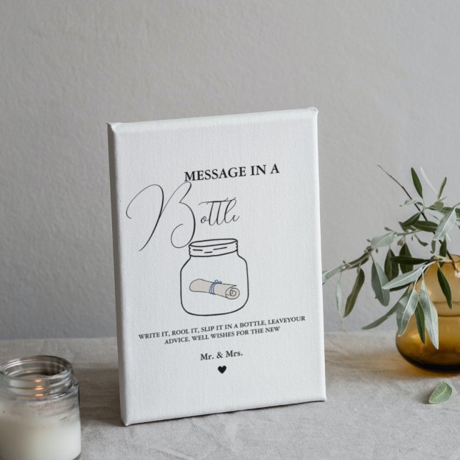 Modern Wedding Message in a bottle guestbook sign  (Creator Uploaded)