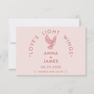 Modern Wedding Minimalist Elegant Romeo and Juliet Thank You Card