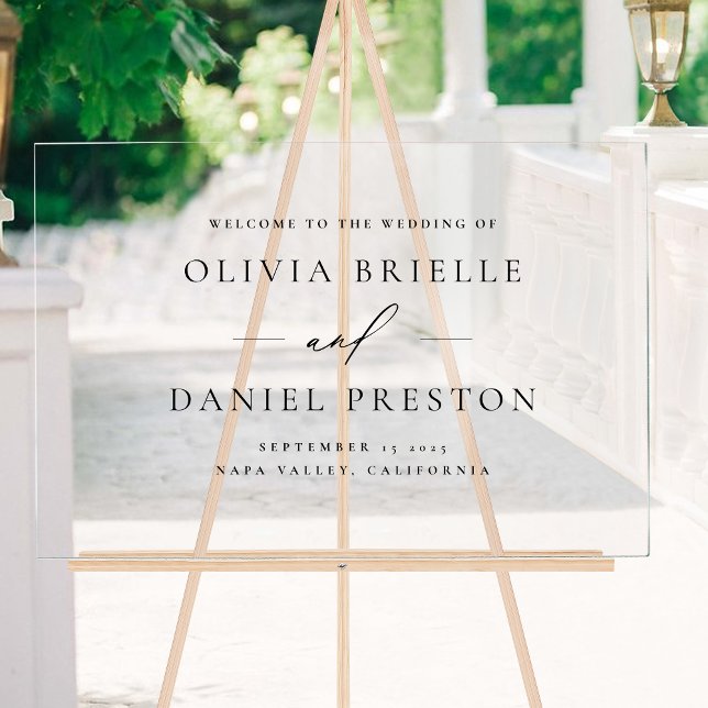 Modern Wedding Minimalist Elegant Welcome Sign (Creator Uploaded)