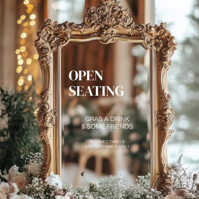 Modern Wedding Mirror Decal Open Seating (Creator Uploaded)