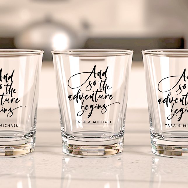 Modern Wedding Party Adventure Custom Script  Shot Glass (Creator Uploaded)