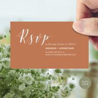 Modern Wedding Party RSVP, in Copper Rust