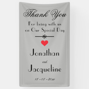 Modern Wedding Personalised Photo Booth Backdrop Banner