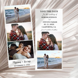 Modern Wedding Photo Booth Strip Frame  Save The Date