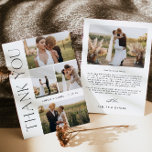 Modern Wedding Photo Collage Thank You Card<br><div class="desc">Modern Wedding Thank You Card with Photo collage!</div>