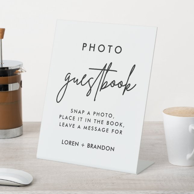 Modern Wedding Photo Guestbook Sign (In SItu)