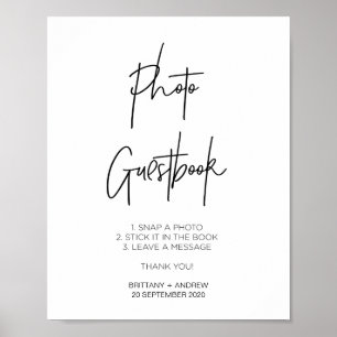 Modern Wedding Photo Guestbook Sign