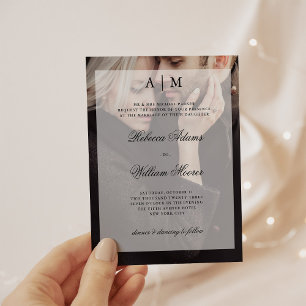 Modern Wedding Photo Invitation   BUDGET Overlay