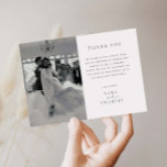 Modern Wedding Photo Thank You Card<br><div class="desc">Minimalist and modern wedding thank you card. For more advanced customisation of this design,  e.g. changing layout,  font or text size please click the "CUSTOMIZE" button above. Please contact me for any questions!</div>