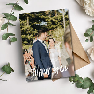 Modern Wedding Photo Thank You Cards