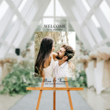 Modern Wedding Photo Welcome Clear