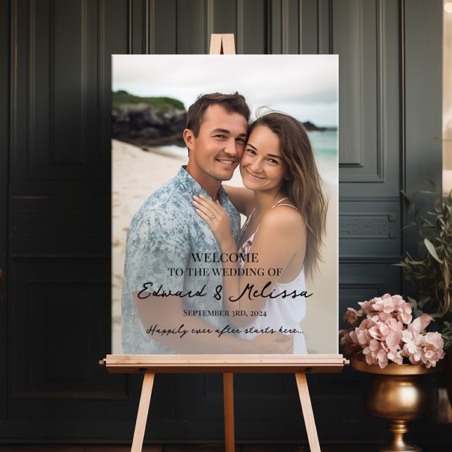 Modern wedding photo welcome sign (Creator Uploaded)
