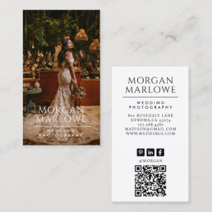 Modern Wedding Photographer Photo  Business Card