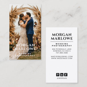 Modern Wedding Photographer Photo  Business Card