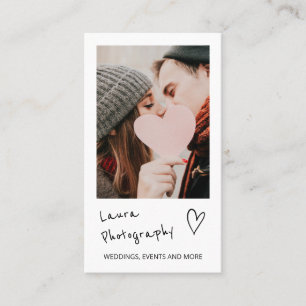 Modern wedding photographer script 2 photo collage business card