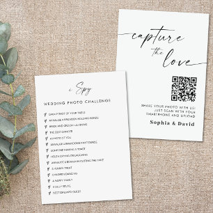 Modern Wedding Photos Capture The Love QR Code En Enclosure Card