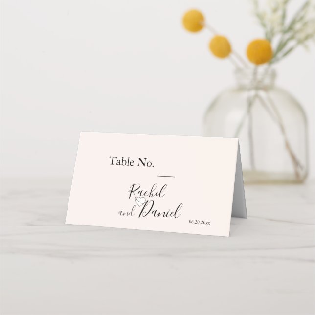 Modern Wedding Place Card (Front)