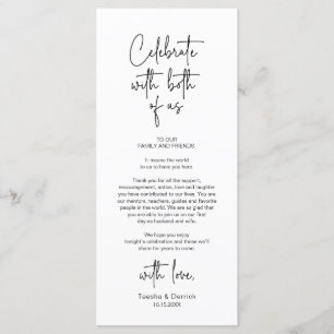Modern Wedding Place Setting Dinner Thank You Card