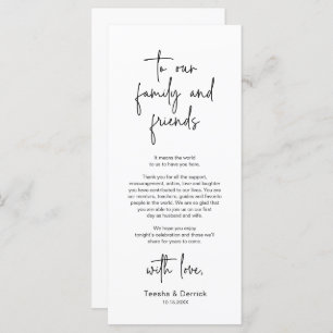 Modern Wedding Place Setting Dinner Thank You Card