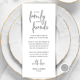 Modern Wedding Place Setting Thank You Card