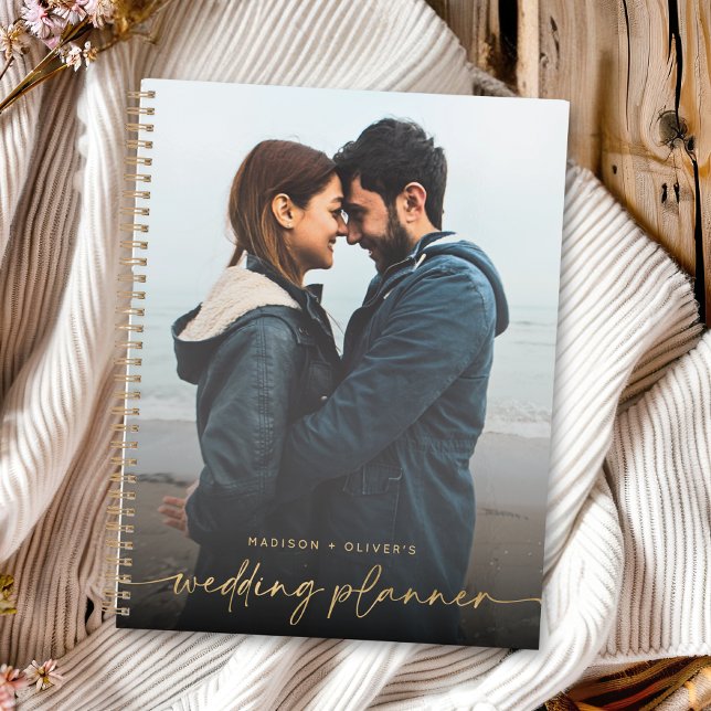 Modern Wedding Planner Gold Glitter Calligraphy (Creator Uploaded)