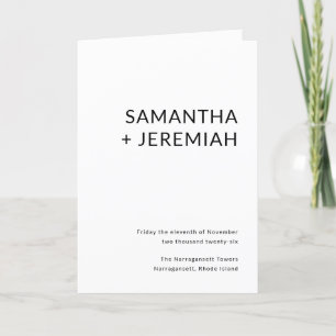 Modern Wedding Program