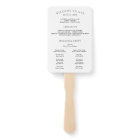 Modern Wedding Program Fans with Photo