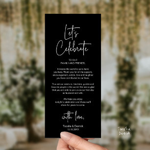 Modern Wedding Reception Dinner Thank You Card