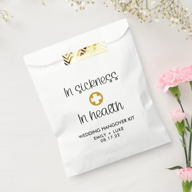 Modern Wedding Recovery IN SICKNESS AND HEALTH  Fa Favour Bag (Sealed)