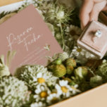 Modern wedding Reserva la Fecha terracotta Save The Date<br><div class="desc">Modern classy typography bold wedding Reserva la Fecha card. With modern,  elegant typography and striped backer design. Terracotta colour can be customised.</div>