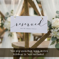 Modern Wedding Reserved Card Sign Calligraphy