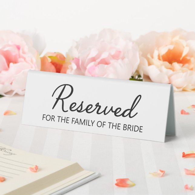 Modern Wedding Reserved Family of Bride (In SItu (Wedding))