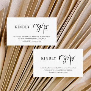 Modern Wedding Respond RSVP Enclosure Card