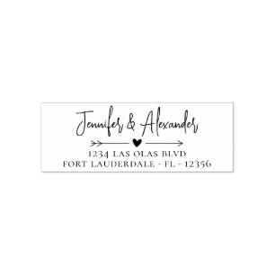 Modern Wedding Return Address Calligraphy Script Self-inking Stamp