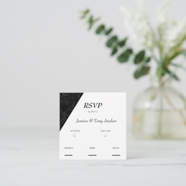 MODERN WEDDING RSVP CARD (Standing Front)