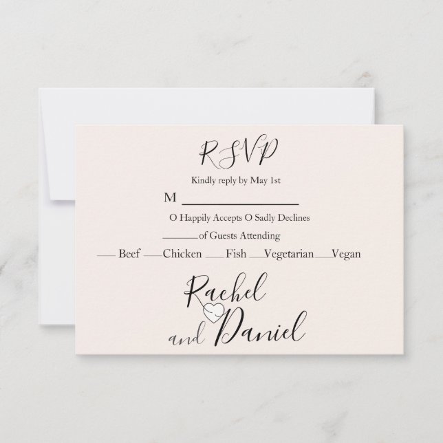 Modern Wedding RSVP Card (Front)